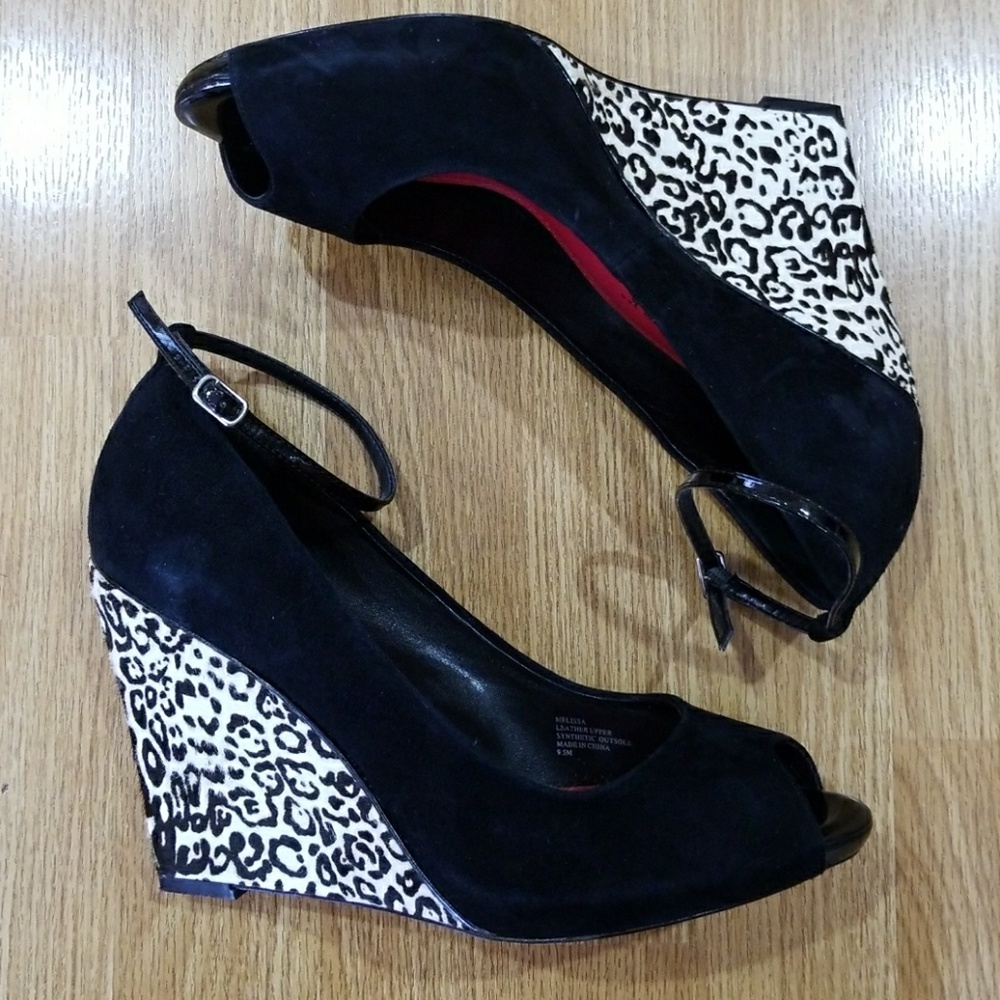 White House | Black Market Peep-Toe Wedges
